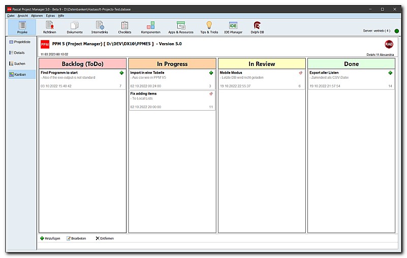 Kanban-Ansicht