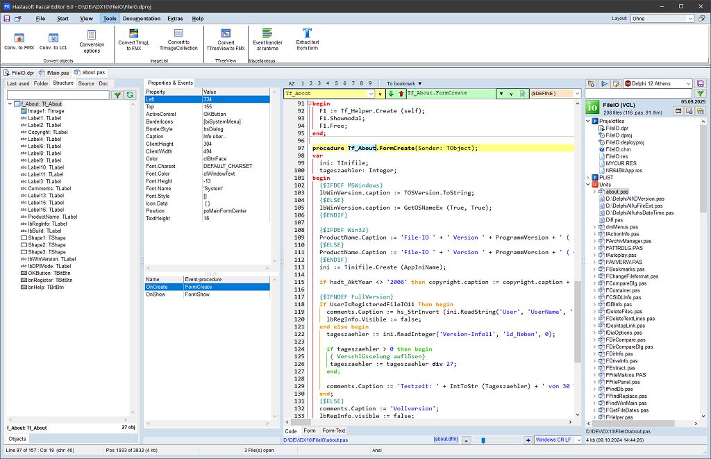 Pascal-Editor Tools